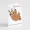 Funny Sloth Christmas Greeting Cards – Jingle All The Way Holiday Notecards Bulk Pack, Boxed Set of 24 Blank Cards with Envelopes
